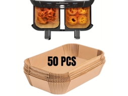 (pacote Retangular Com 50 Unidades) Papel Descartável Para Fritadeira A Ar, Resistente A Óleo E À Prova D'água.