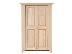 Guarda-roupa De Madeira Miniatura Para Casa De Bonecas 1:12, Móvel Simulado Brinquedo