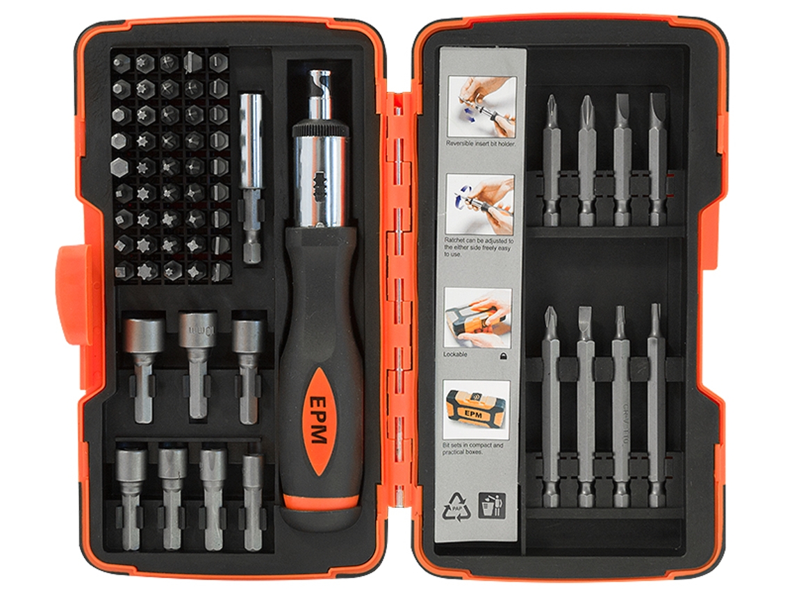 Conjunto De Bits De Catraca 62 Peças