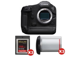 Eos R1 + 3 Sandisk 256gb Extreme Pro Cfexpress Type B + 3 Canon Lp e19 + Ebook “20 Dicas para Fotos Que Impressionam” CANON