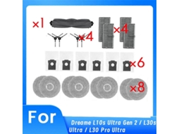 Para Aspirador De Pó Robô Dreame L10s Ultra Gen 2 / L30s Ultra / L30 Pro Ultra, Escova Lateral Em Rolo, Filtro Hepa Brilvibera
