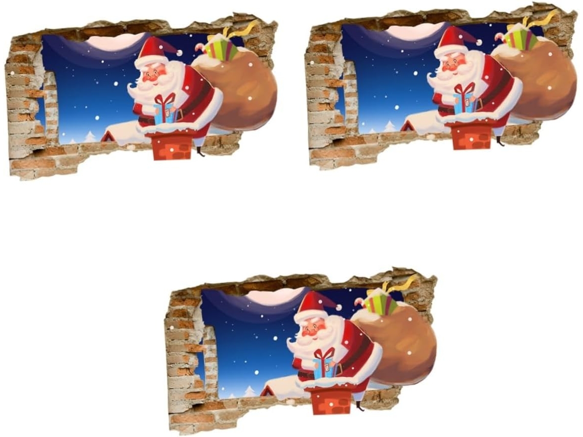 Adesivos Adesivo Janela Autoadesivo Removível Natal Feito De Pvc Não Desbota Facilmente Com Tema Natalino De