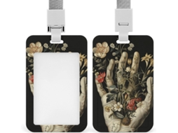 Porta Crachá Com Cordão, Porta Crachá Floral, Porta Crachá, Capa Protetora Vertical