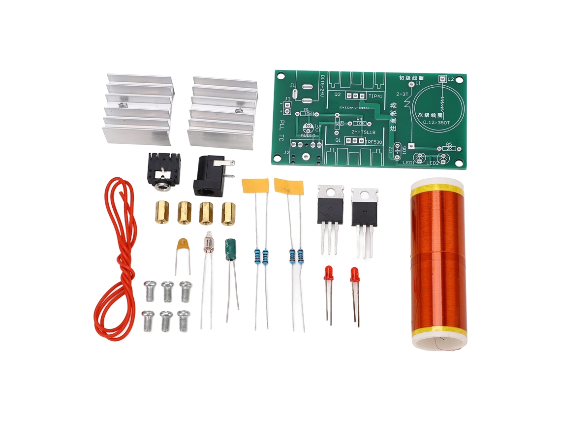 Kit de Bobina de Música Mini Diy com Gerador de Arco Transmissão Sem Fio 15 24vdc S/MARCA