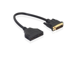 Cabo Adaptador Duplo HDMI Fêmea para DVI 24+1 MACHO AQUAFORGE