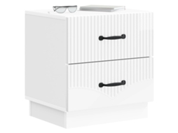 Conjunto de 2 Armários de Cabeceira Branco Brilhante 43x34,5x44,5cm MAISON EXCLUSIVE