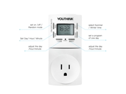Tomada Temporizadora Tm601, Com Função De Temporizador De 7 Dias E Design De Plug-in Econômico De Energia.