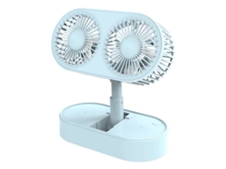 Ventilador De Mesa Dobrável Com Motor Duplo, Ventilador De Resfriamento Giratório, 3 Velocidades, Ventilador De Mesa Portátil Recarregável Por Usb Par
