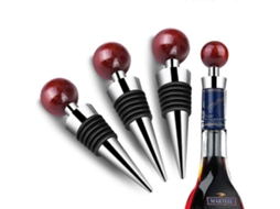 Conjunto 3 Rolhas Madeira Garrafas Vinho Champanhe Forma Cabeça