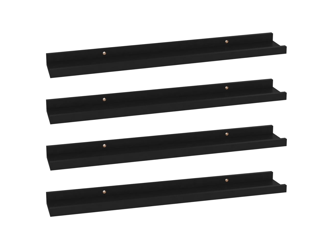 Wall Shelf, Wall Shelves Vidaxl Preto Mdf (60 X 9 X 3 Cm)
