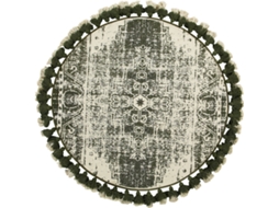Tapete Kahta (Verde - Algodão - 120x120x1 cm)