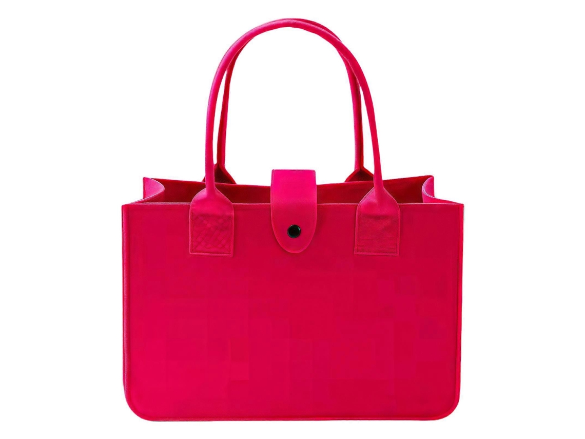 Sacola De Compras Dobrável De Feltro Para Brinquedos, Compras, Passeios, Armazenamento, Trabalho, Viagens, Piqueniques E Uso Diário, Azul Marinho.