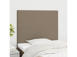 Vidaxl Cabeceira Taupe 100x5x118/128 Cm Tecido
