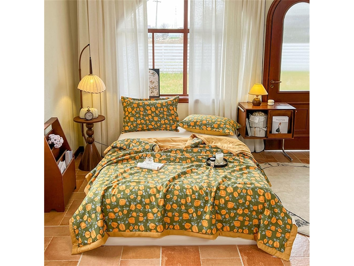 Colcha Acolchoada Fansu Capa de Cama Manta para Ar Condicionado Edredom Microfibra Conjunto Sofá Cobertor Toda