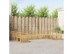 Vidaxl Conjunto De Sofás Para Exterior 10 Pcs Branco