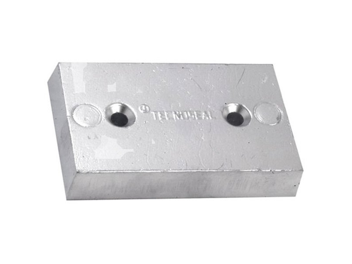 Galvanizado Ânodo Rectangular Prateado 180 X 65 X 30 Mmtecnoseal