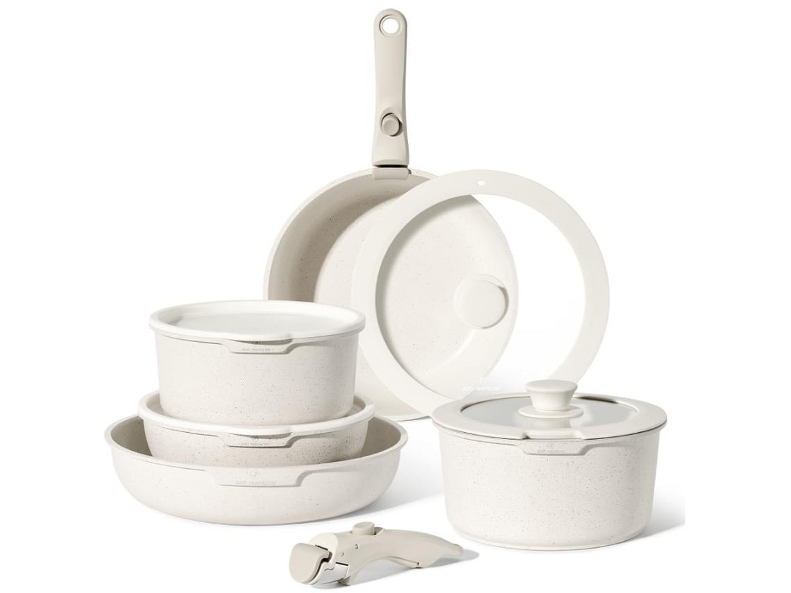 Trem de Cozinha 11 Peças com Pega Amovível Beige JUST PERFECTO (Outlet Caixa Aberta)