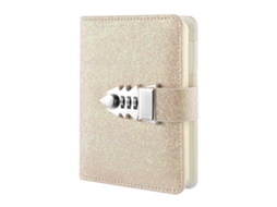 Diário Com Glitter E Cadeado, Diário Secreto Com Cadeado, 200 Páginas Brilvibera