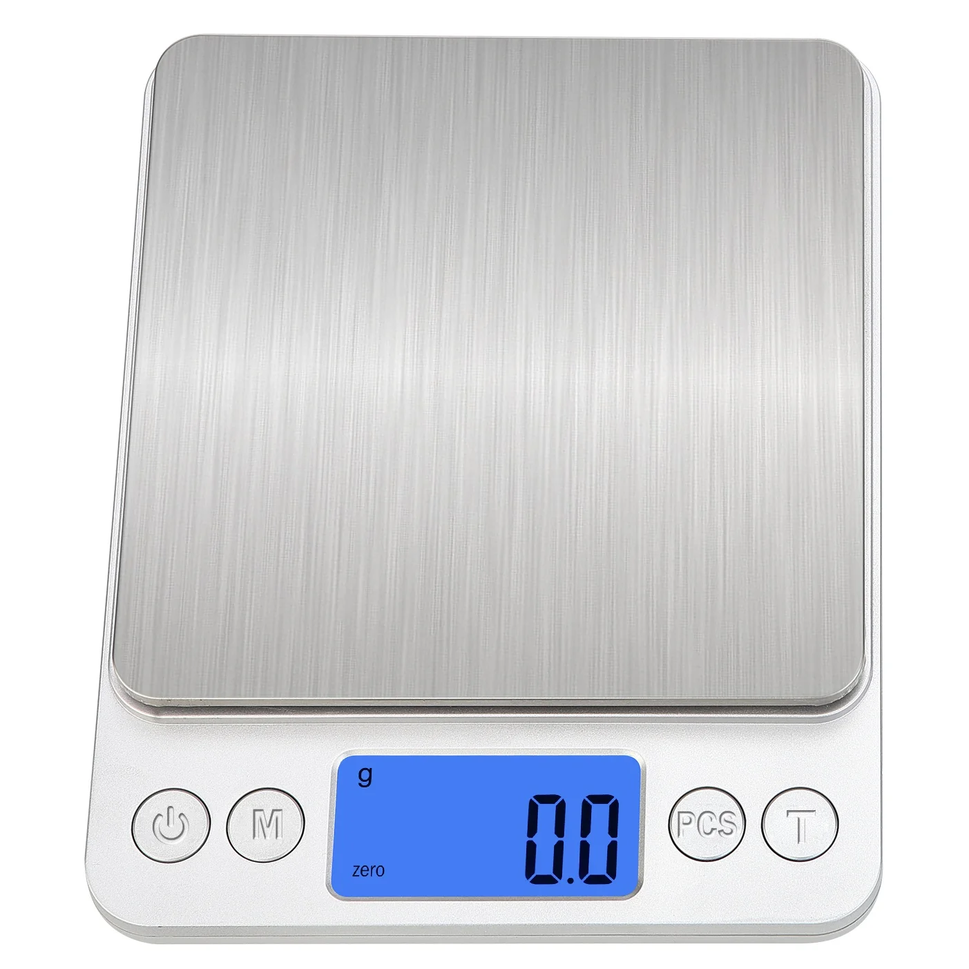 (peso Máximo 5kg) Escala De Aço Inoxidável Recarregável Da Cozinha Com Contagem, Peel Fácil, Tela Backlit De Hd