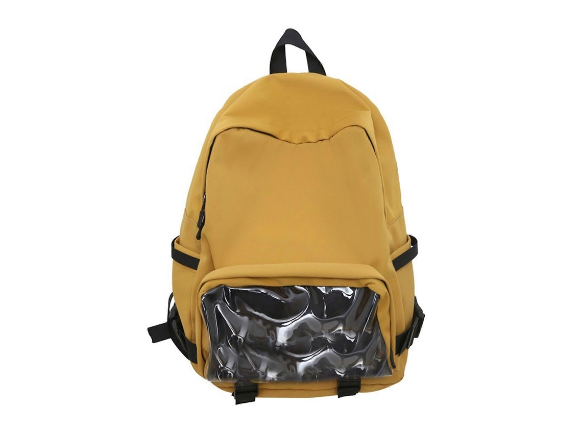 Mochila Feminina Fofa E Funcional Para Estudantes, Ideal Para Escola, Faculdade, Livros, Viagens E Para Laptop. Amarela.