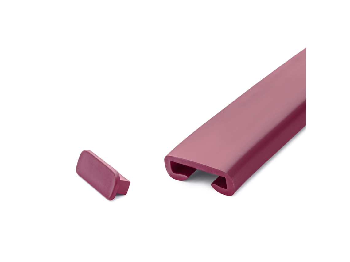 Quest Tampa De Extremidade Para Corrimão Pvc 40x8 Mm, Bordô