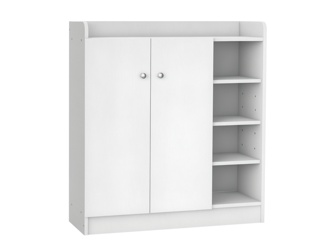 Armário Para Sapatos, Sapateira, Estante Para Sapatos, 4 Prateleiras. 1 Armário, 83 Cm X 30 Cm X 90 Cm, Branco Ehstmind