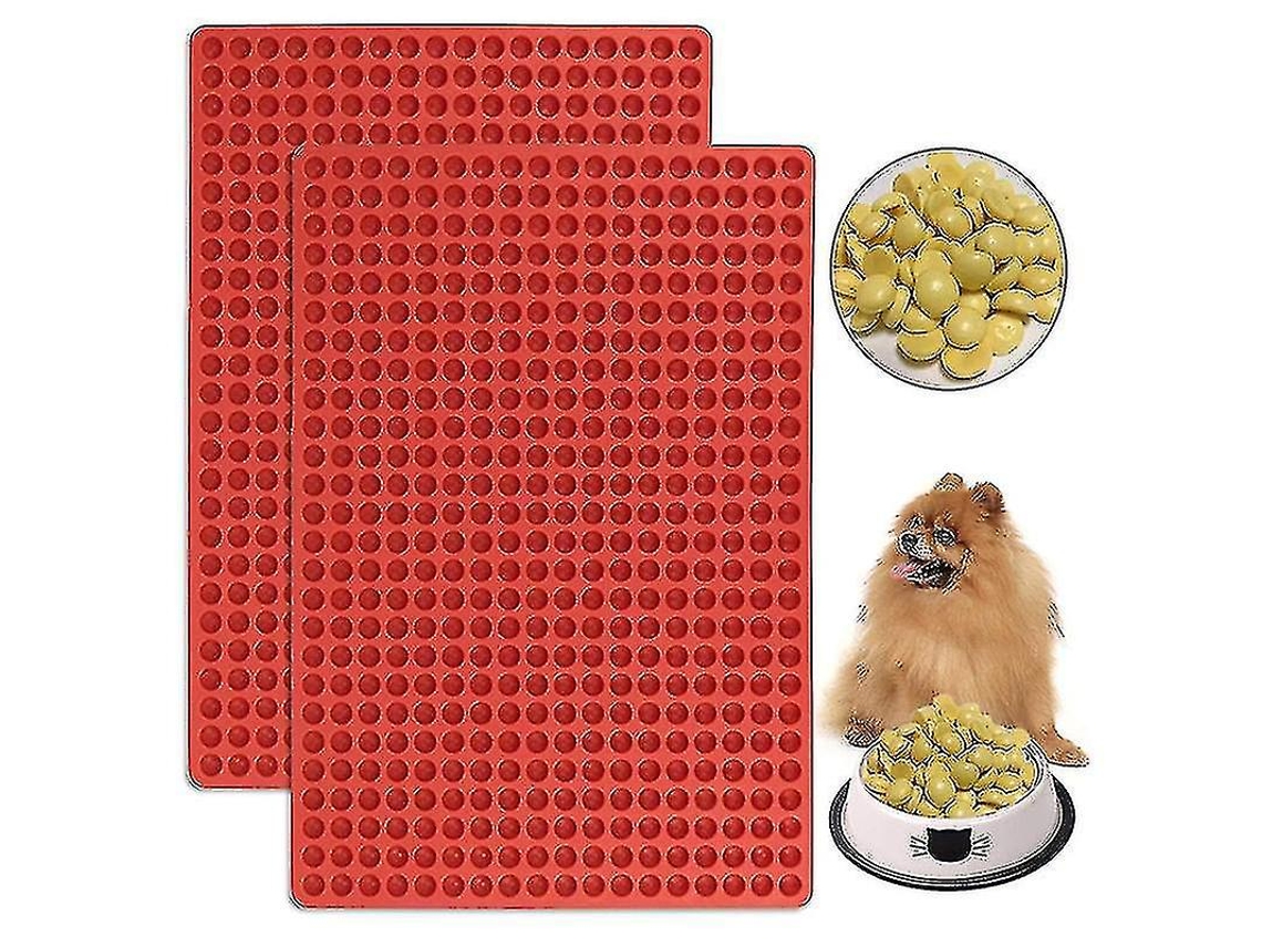 Molde de silicone para chocolate com 468 furos, molde reutilizável para petiscos de animais, tapete de silicone para grelha Slowmoose