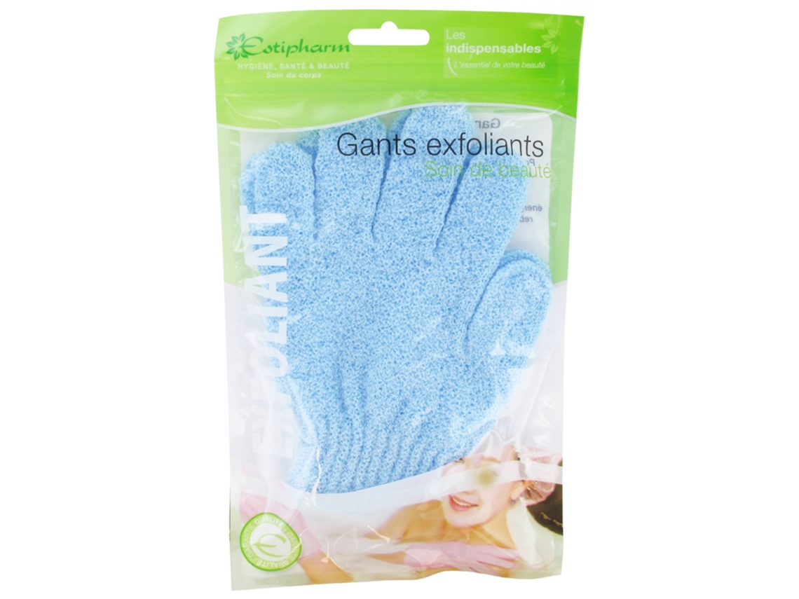 Conjunto de 2 Luvas Esfoliantes Cor: Azul ESTIPHARM