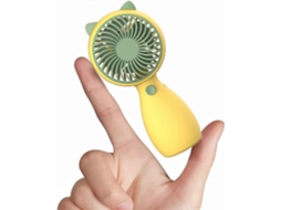 Mini ventilador portátil, recarregável via USB, ventilador de mesa silencioso com bolsa.