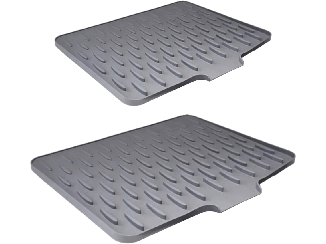 Tapete de silicone de qualidade alimentar para bancadas inclinadas, resistente ao calor e antiderrapante, ideal para secagem de alimentos.