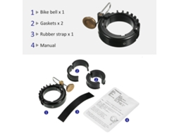 SINO Mali de Metal para Bicicleta com Alarme Sonoro para Guidão 22.2 32mm