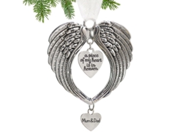 Enfeite De Árvore De Natal Com Asas De Anjo Memorial Presente Para Mãe, Pai, Avô, Avó Filho