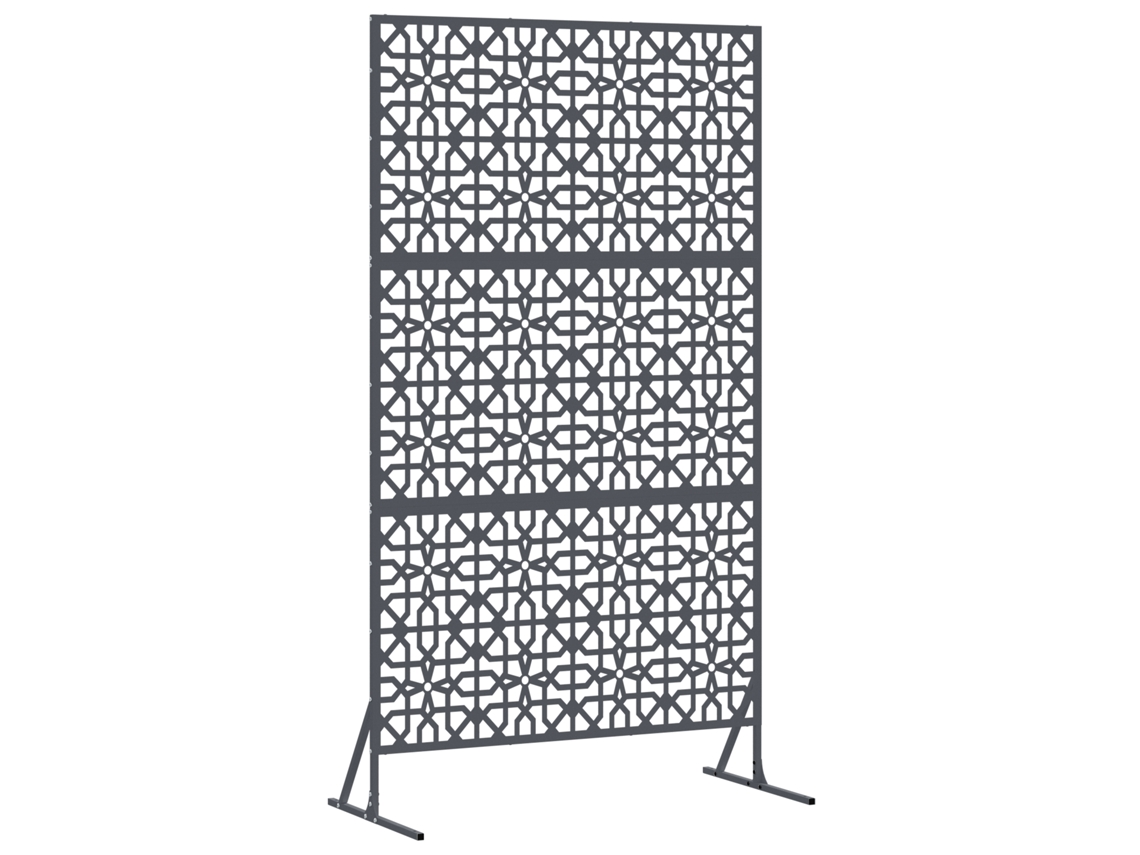 Conjunto 1 Protetor De Privacidade Vidaxl Antracite Aço (100 X 50 X 180 Cm)