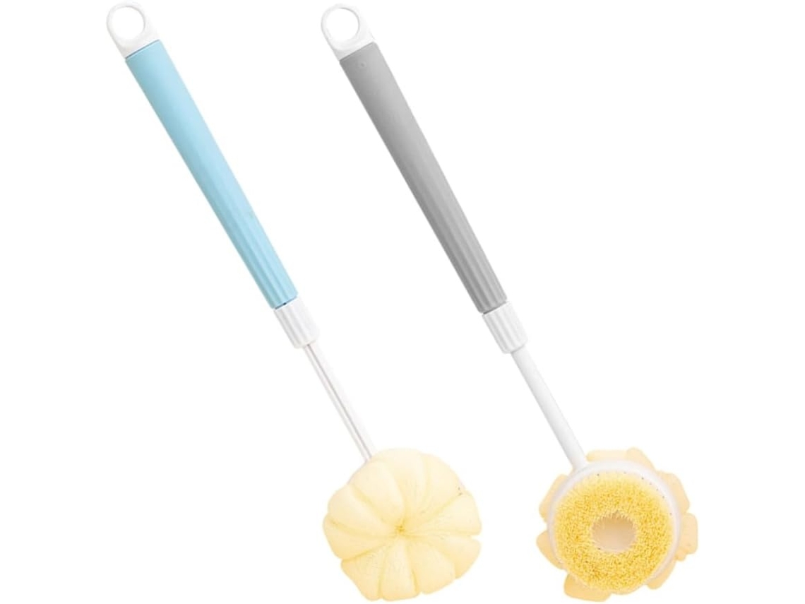 Lurelia Conjunto De 2 Buchas Vegetais De Banho Para Duche, Bucha Vegetal, Cabo Longo E Com Argola