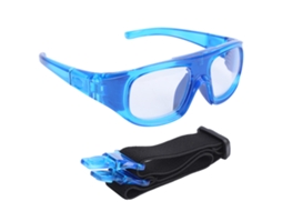 Óculos de Proteção Esportivos em Pc À Prova de Impactos para Basquetebol, com Visor Removível e Cabeça Ajustável (azul)