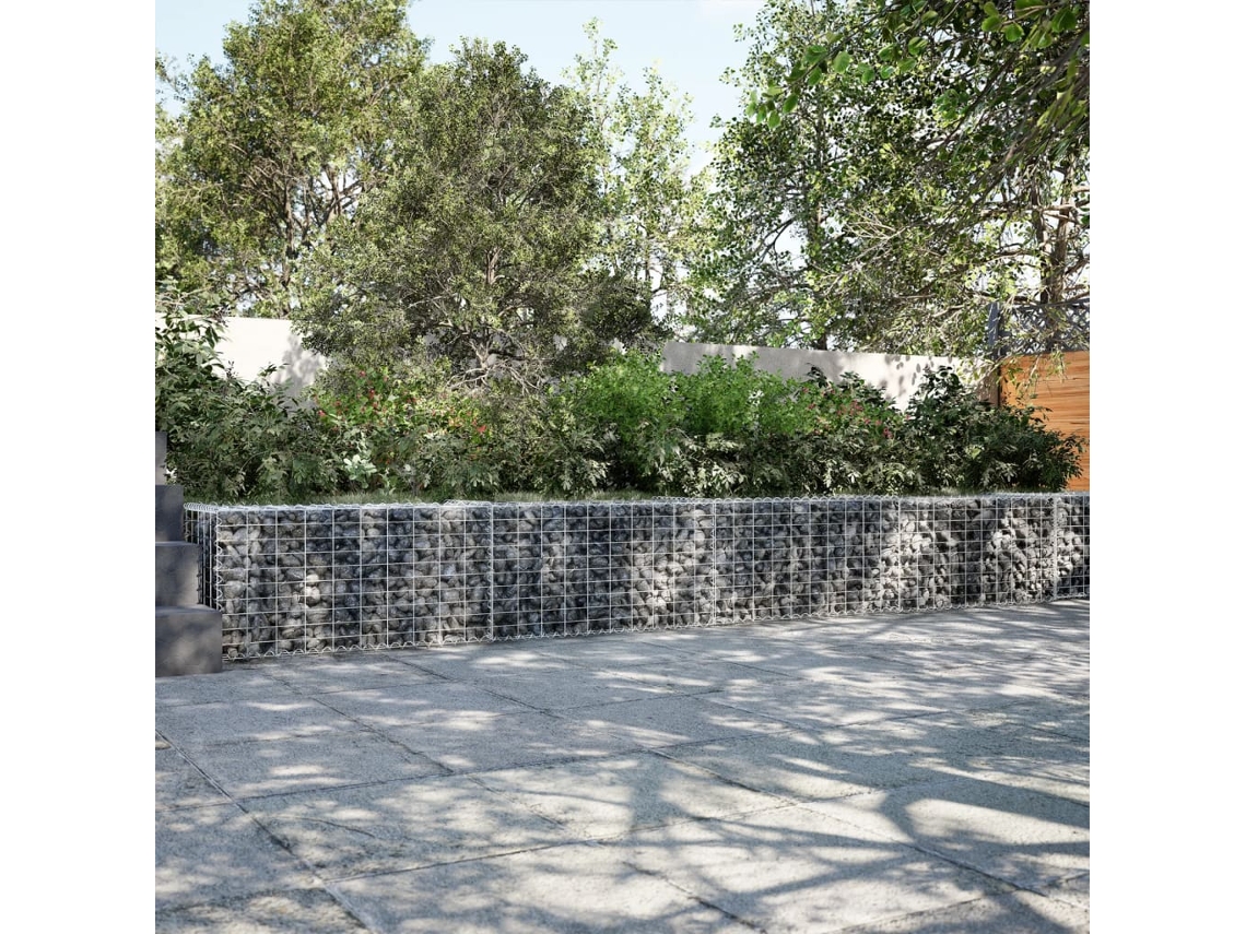 Vidaxl Cesto Gabião Com Cobertura 800x50x50 Cm Ferro Galvanizado