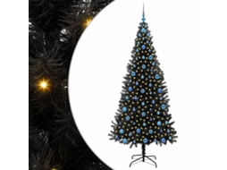Conjunto 1 Árvore De Natal Vidaxl Preto Pvc (210 Cm)