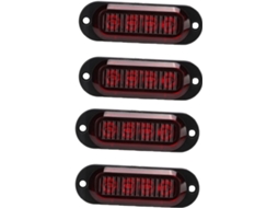 Conjunto De 4 Luzes Emergência Intermitentes Para Caminhões, Leds De Alto Brilho 3000k À Prova D Água Ip65, Fáceis De