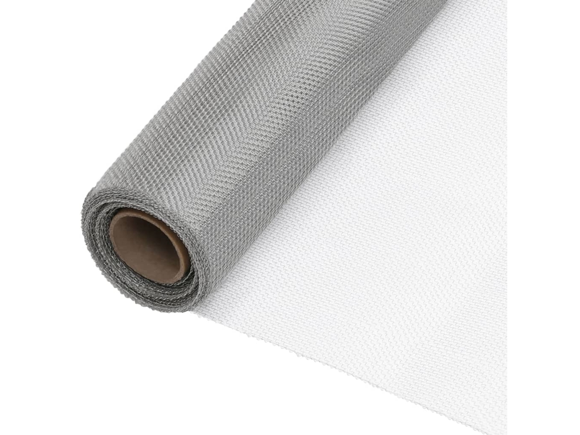 Vidaxl Rede De Malha 112x500 Cm Aço Inoxidável Prateado