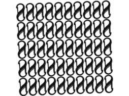 Conjunto De 100 Conectores Duplos Zinco Preto, Pequenos Mosquetões Par