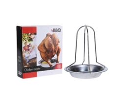 Asador pollos inoxidable varilla 17x22 cm