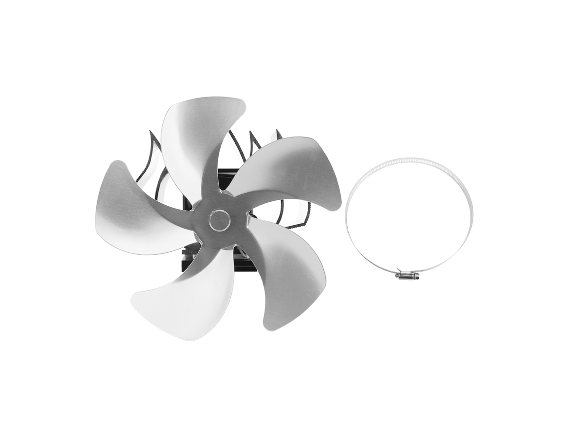 Ventilador Térmico De Estufa De 5 Lâminas Prateado