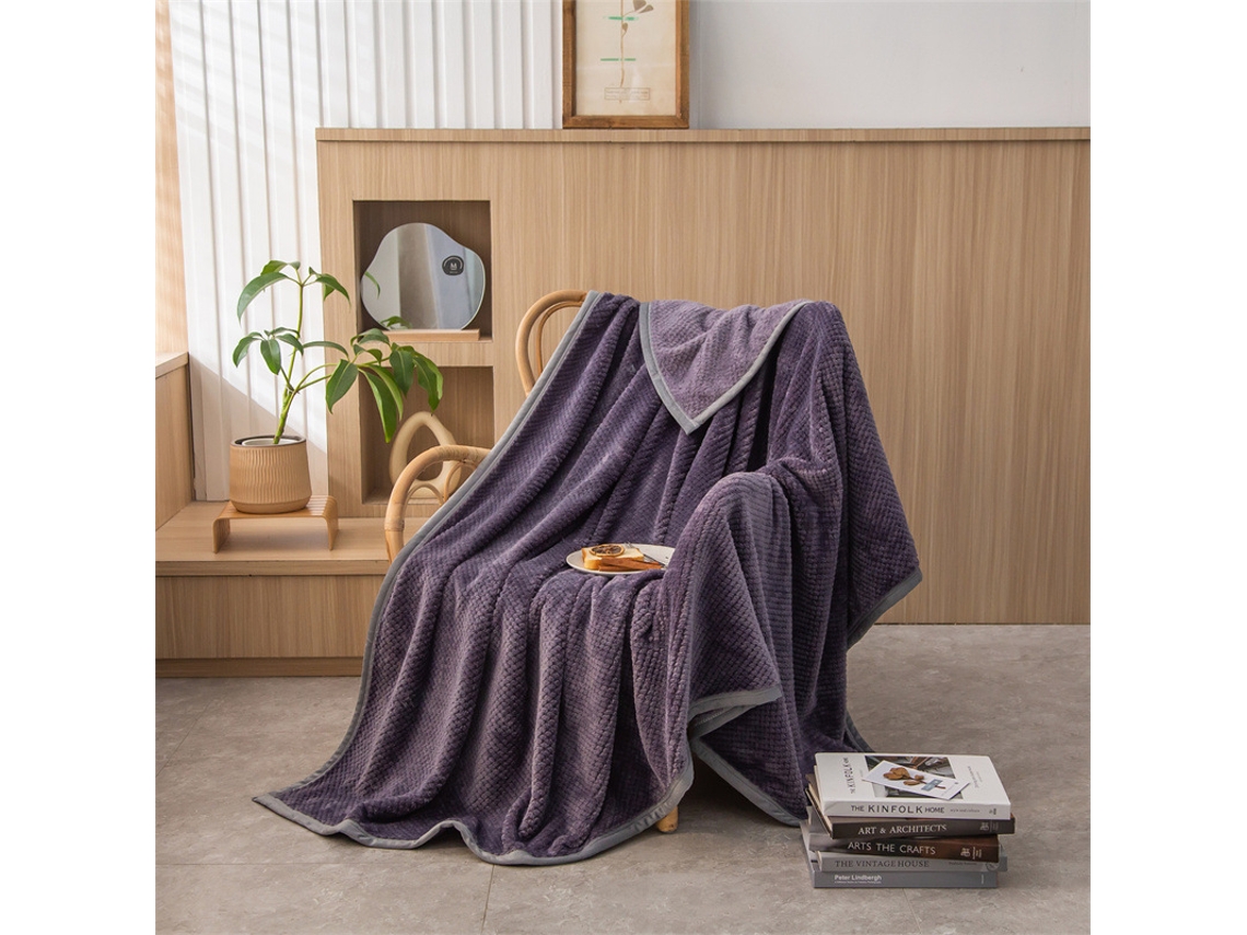 Cobertores Macios e Aconchegantes para Cama Sofá e Loveseat Pasta de Feijão Roxo EVELTEK 100x150cm