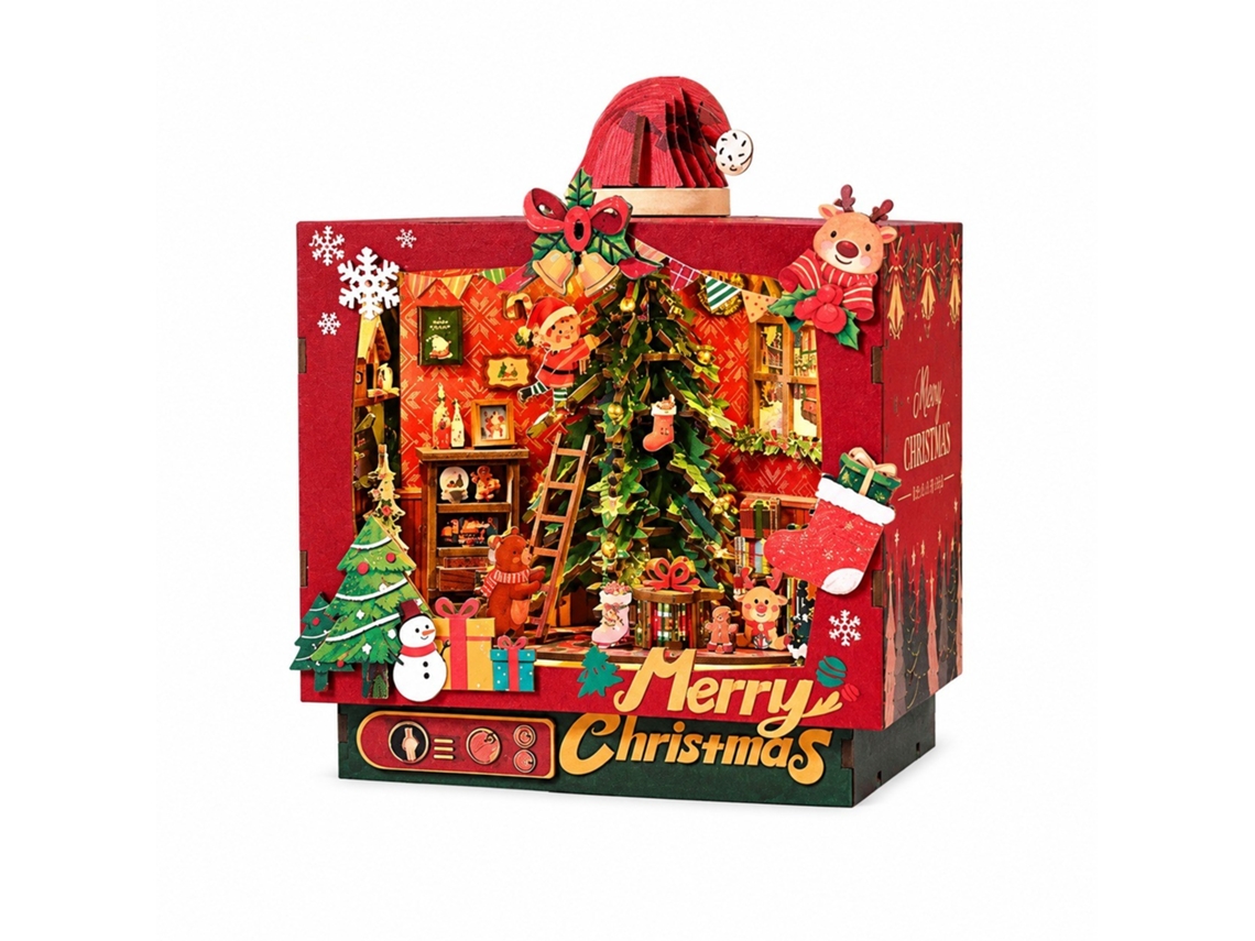 Kit De Miniatura 3d Em Madeira Para Montar (tríptico De Natal)
