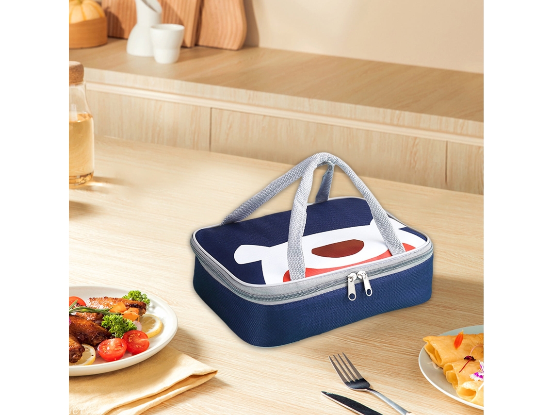 Saco Térmico Com Pega Dupla Para Marmitas - Lancheira Isolada Durável Para Picnic E Almoço Exterior