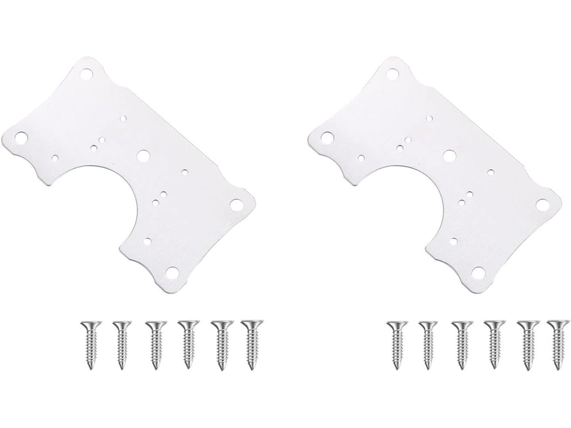 Kit De Reparo Dobradiças Para Armários Com 1 2 4 6 Peças, Suporte De Reparo Em Aço Inoxidável, Dobradiças Fáceis De