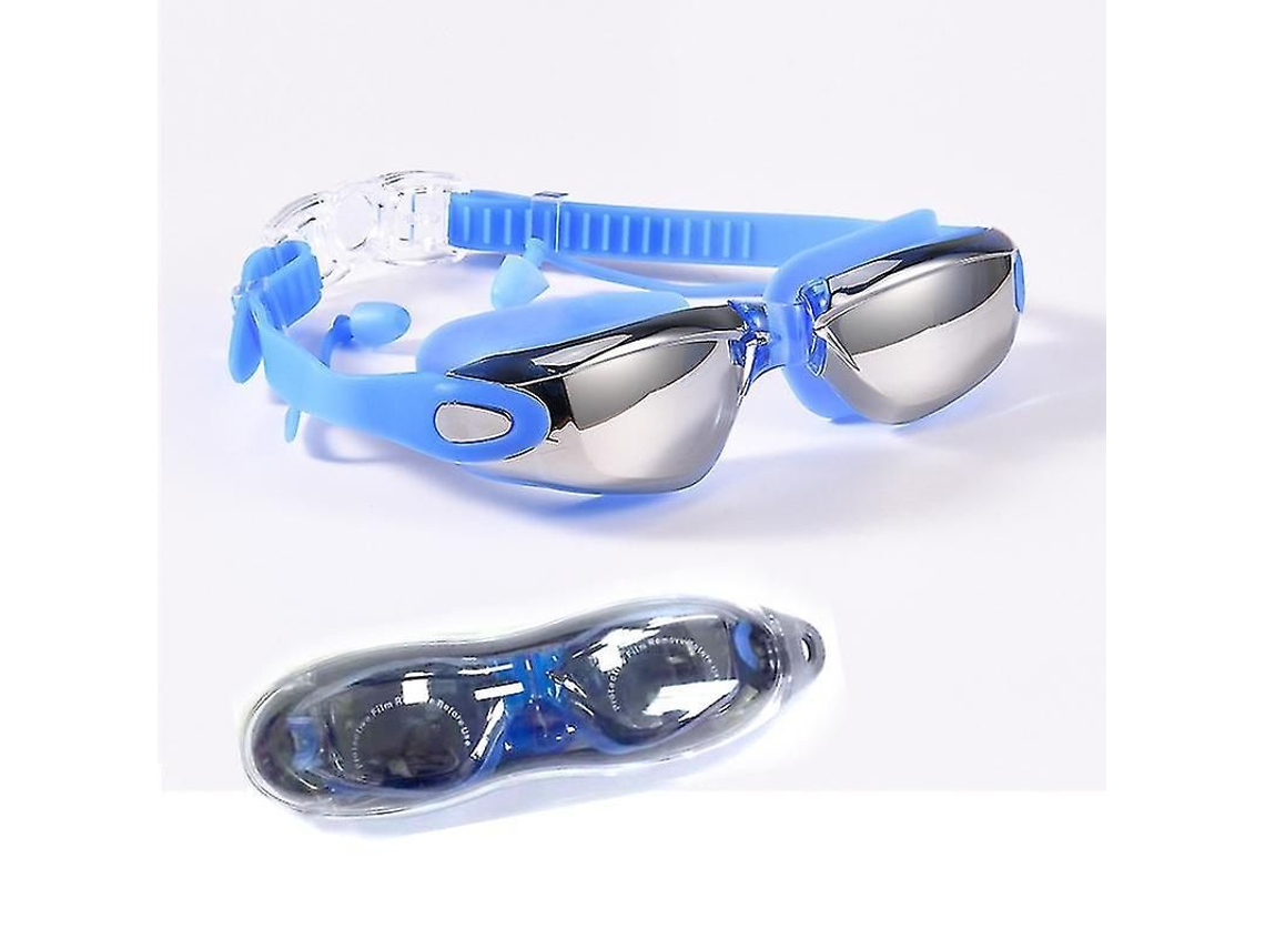 Gafas De Natação Antivapor Para Adultos E Jovens, Lentes Ópticas Impermeáveis E Confortáveis Azul