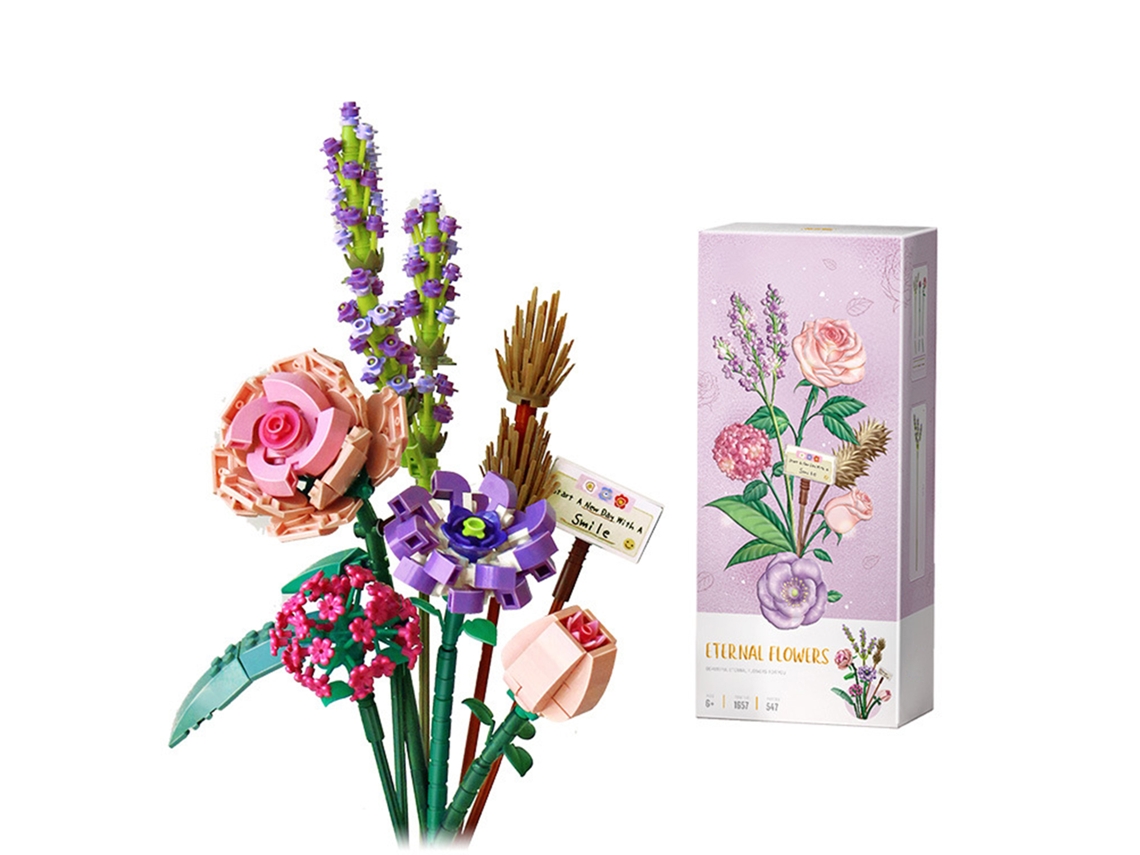 Buquê de Flores de Blocos Mar Egeu Romântico Decoração