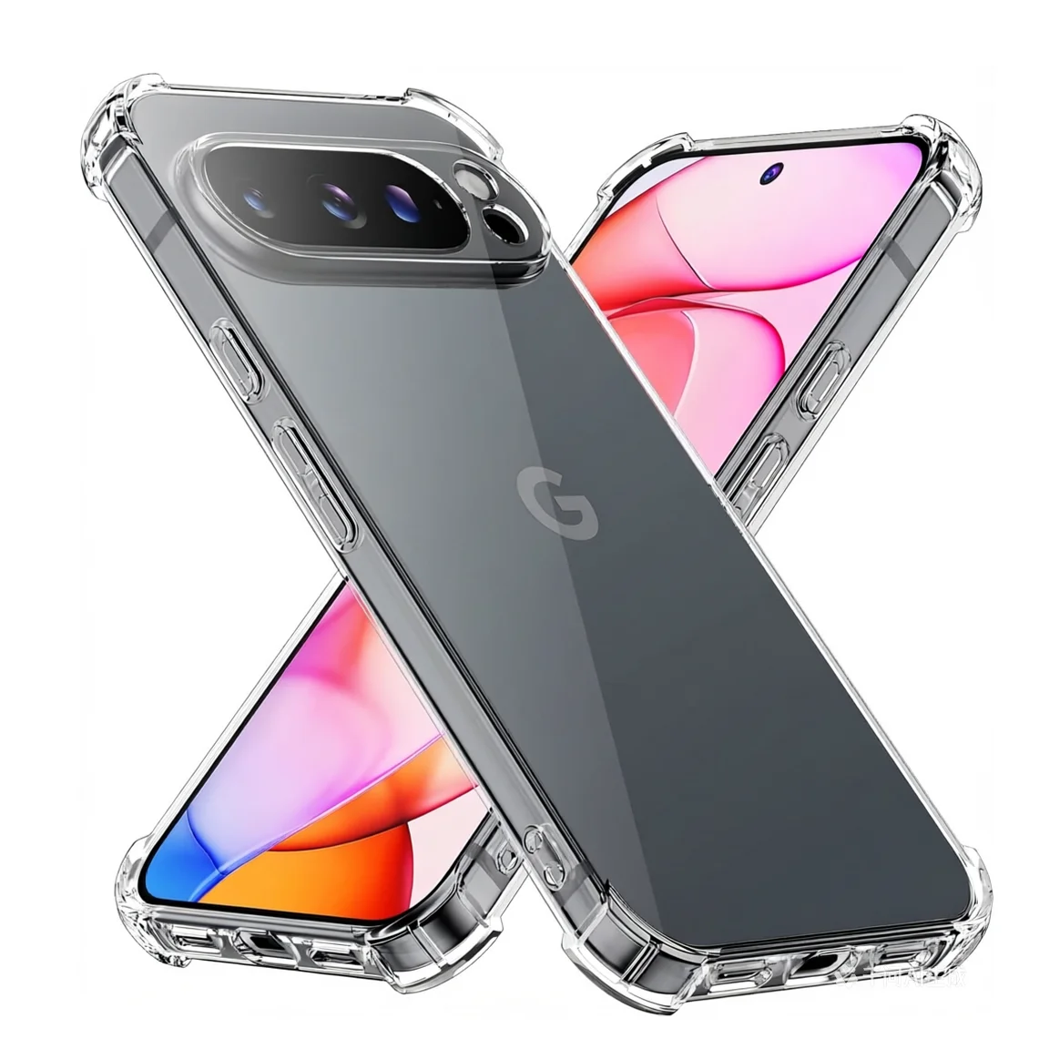 (google Pixel 10 Pro) Capa Protetora Transparente Com Proteção De Airbag, Feita De Material Tpu De Silicone Macio.