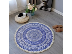 Tapete Ehstmind Redondo Mandala Tapeçaria Praia Boêmio Multicor (100x50x50cm)